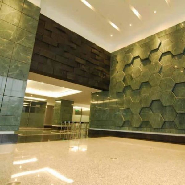 Green natural marble interior wall panel