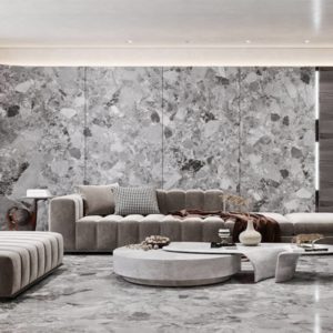 picasso grey sintered stone wall panel