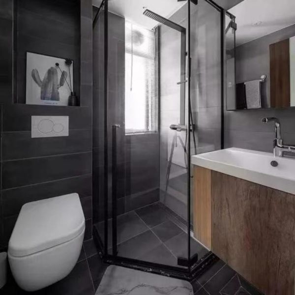 Badezimmer-Schwarz-Wandpaneel