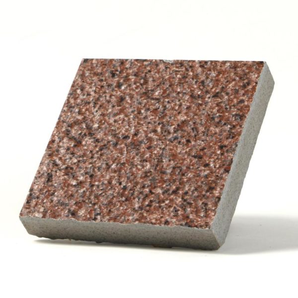 RY63215 Red bush-hammered surface artificial granite stone