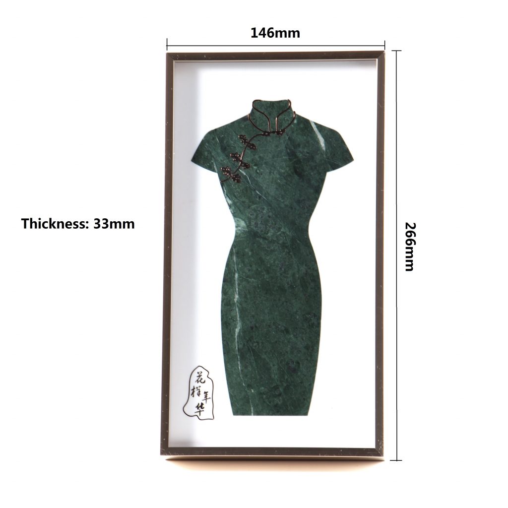 runyao green marble cheongsam