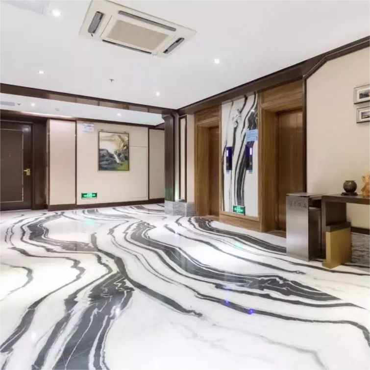 panda white marble floor