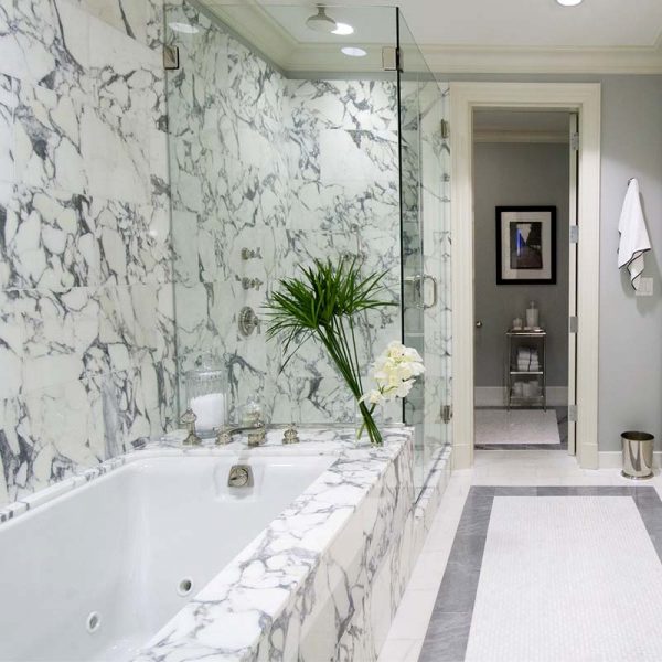abrabescato marble wall bathroom